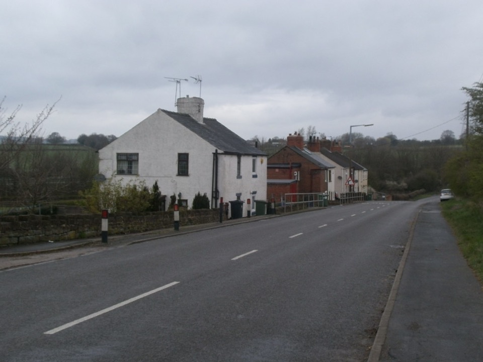 A street of houses in Street Lane village, Derbyshire