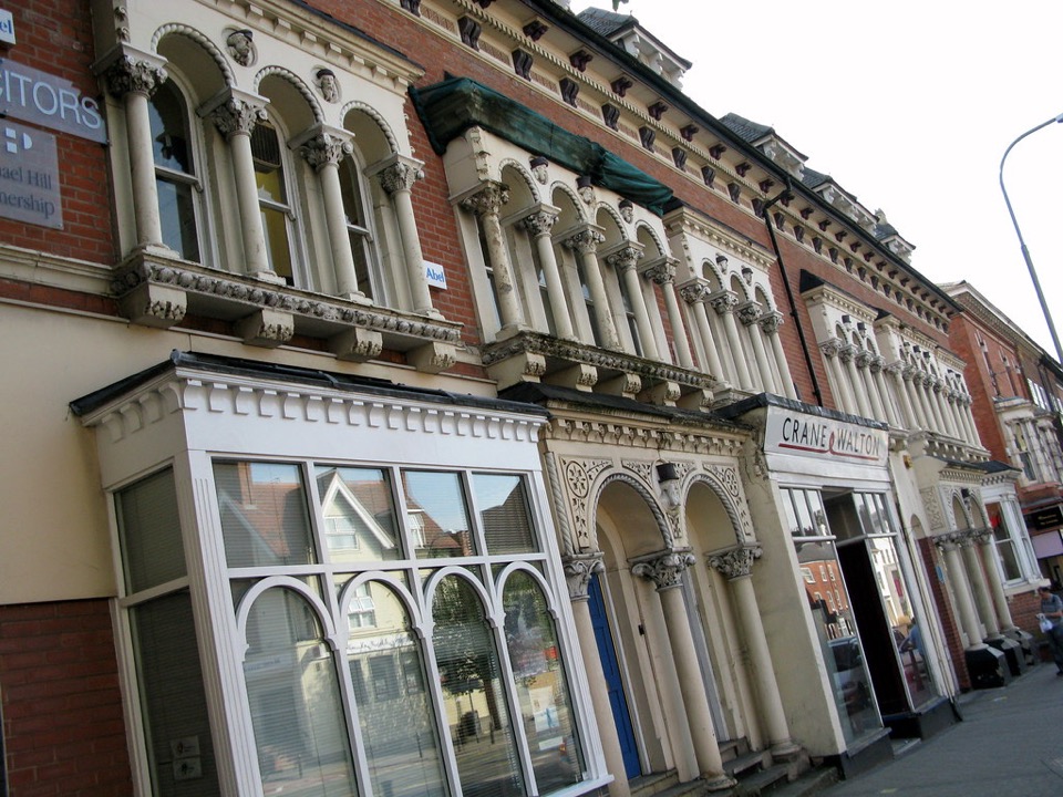 A Victorian terrace of shops on London Road in Leicester